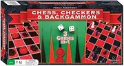 Continuum Games Family Traditions Chess, Checkers, Backgammon Game for 2 Players, Ages 6 and Up