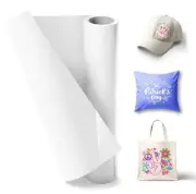 Amavinyl White Heat Transfer Vinyl HTV, 12" x 8ft Iron on Vinyl for Cricut Cu...