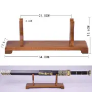 Wood Japanese Samurai Sword Holder Stand Katana Tanto Display Rack 34.8cm 1 Tier