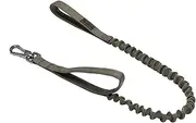 EXCELLENT ELITE SPANKER Military Bungee Dog Leash Elastic Leads Rope with 2 Padded Control Handle for Medium and Small Dogs (Ranger Green)