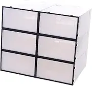 Zerodeko 6PCS Boxes Stackable Transparent Shoe Storage Boxes Plastic Organizer for Footwear for Closet and Home Organization Design