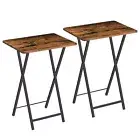 Portable TV Trays Set of 2 Folding TV Dinner Tables TV Tray Tables for Small ...