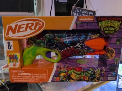 Nerf Teenage Mutant Ninja Turtles Blaster 10 Nerf Elite Darts Toy Foam Play Game