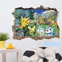 在飛比找蝦皮購物優惠-神奇寶貝 寶可夢 Pokemon 開窗 壁貼 牆貼 防水無痕