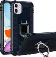 Cavor for iPhone 12 Mini Case,360°Rotation Ring Holder Kickstand [Work with Magnetic Car Mount] Shockproof Scratch-Resistant Protective Cover (5.4")-Navy Blue