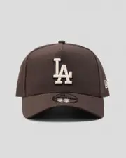 [New Era] New Era Men's Los Angeles Dodgers 9Forty A-Frame Snapback Cap in Brown/Black One Size Brown/Black