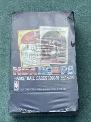 1990-91 NBA Hoops Series One Basketball Factory Sealed Wax Box