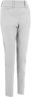 [Callaway Apparel] Callaway Ladies Golf Trousers - Chev Pull On Pants with Stretch for Women, Flat Front, Opti Dri Technology (Caviar Black)