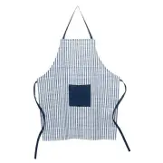 Melrose Blue and White Striped Kitchen Apron 50"H