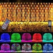 LitHome 204 LED Color Changing Christmas Net Lights, 9.8ft x 6.6ft Connectabl...