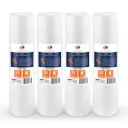 4PK of Big Blue 1 Micron 20" x 4.5" Sediment Water Filter Cartridge by Aquaboon