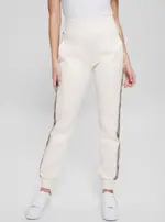 GUESS White Logo Britney Track Pants Size: XL, Polyester