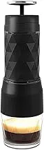 3-in-1 Portable Espresso Maker ? Manual Coffee Machine, 18-Bar Pressure, Ground Coffee & Capsule Compatible, Froths Milk for Lattes & Cappuccinos, No Electricity Needed, Compact & Lightweight (Black)