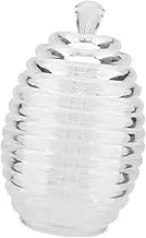 265ml Transparent Beehive Shaped Honey Jar with Dripper Stick for Storing and Dispensing Honey