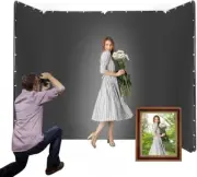 13.12ft * 7.87ft Portable Black Screen Large Screen Background Wall
