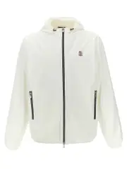[Brunello Cucinelli] Brunello Cucinelli-Logo Waterproof Puffer Jackets Bianco-Uomo XXL White