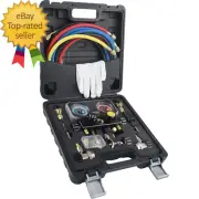 HVAC R410A Manifold Gauge Set AC R134A, Freon R22 R32 410A 134A Diagnostic Manif