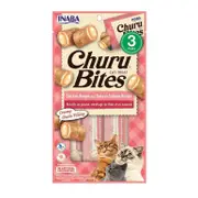 Inaba Churu Bites Cat Treats Chicken Recipe Wraps - Tuna With Salmon Filling (3 x 10g packs)