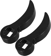 ERINGOGO 2pcs Adapter Head Wrench Adapter Crowbar Head Axle Removal Tool Adjustable Pry Bar Professional Puller Adjustable Pulley Remover Semi-axle Pry Bar 65 Manganese Steel Black