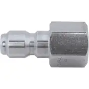 General Pump Quick Coupler Female Plug, 1/4in. Inlet, 5000 PSI, Stainless