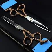 Professional Hair Cutting Shears, Professional Japan Steel 6 inch d Dragon Handle Cut Haircut thinning Barber Hair Cutting Shears Hairdressing Scissors