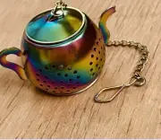 Rainbow Teapot Tea Infuser – Stainless Steel, Loose Leaf Herbal Tea Strainer