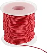 uxcell Elastic String for Bracelet 164 Ft/50 Meter Length 1.2 mm Dia, 1 Roll Sturdy Stretchy String Cord for Jewelry Making Necklace Beading Craft DIY, Red