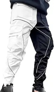 [Generic] Men's Cargo Jogger Pants Technical Reflective Joggers Pants Hip Hop Techwear Punk Rock Street Harem Pants