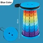 Portable Folding Telescopic Stool Lightweight Plastic Subway Queuing Chair Outdo