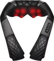 Renpho Electric Shiatsu Neck & Back Massager Heat 3D Kneading Massager Pillow