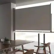 Outdoor Patio Retractable Side Awning Sun Blinds Privacy Screen 140x300cm Grey