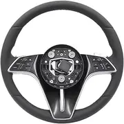 Car Steering Wheel Black Leather Compatible With Benz W221 W222 W223 W204 W205 W167 W177 S65 GLA GLK GLC GLS GLS SKL MLS Auto Parts(Full set assembly)