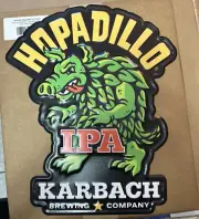 Karbach Brewing Hopadillo Metal BEER Sign Tin Tacker NEW 18X15 HOUSTON Brewery