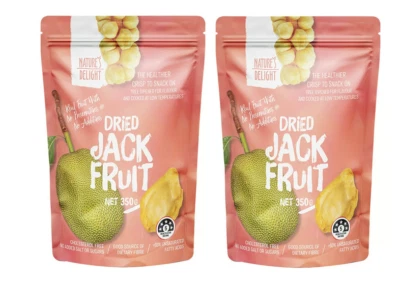 2x 350g Nature's Delight Dried Jackfruit Crispy Snack Value Pack