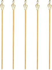 5 Pack Stainless Steel BBQ Skewers Barbecue Stick Rotisserie Forks for Grill Rotating Skewers