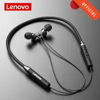 在飛比找蝦皮購物優惠-LENOVO 原裝聯想he05無線藍牙耳機磁性頸帶式防水運動