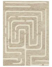 [Rug Culture] Summit Maze Linen Rug in Beige