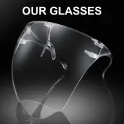 Clear Face Shield Glasses Face Mask Transparent Reusable Visor Anti-Fog Goggles