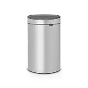 Brabantia Flat Back Touch Bin 40L (Metallic Grey)