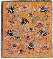 Bumble Bee Woven Throw Blanket Picnic Blanket Couch Throws 130 x 160 CM