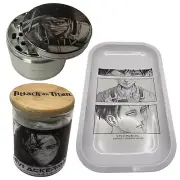 Attack on Titan Captain Levi Grinder, Jar, Rolling Tray Set
