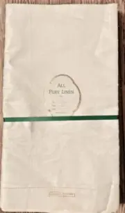 Vintage Unused Irish Linen Damask Tablecloth Rose Pattern 64 x 104 New Old Stock
