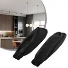PU Sleeves Cover Waterproof Cuffs 2*Antifouling Oversleeves Arm Protector Black