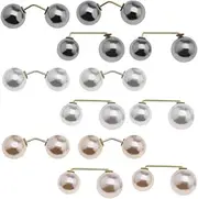 [wangjue] 12PCS Faux Pearl Brooch Pin Anti-Exposure Neckline Safety Pin Clip for Shawl Cardigan Sweater Scarve Hat Dress Women Girls Ladies Clothing Decoration Home Wedding Decoration 3 Colours