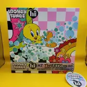 NEW Looney Tunes Tweety Spa Set Body Scrub Bath Bomb Head & Wristband Wrap