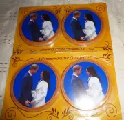 MEGHAN MARKLE & PRINCE HARRY - 8 COMMEMORATIVE COASTERS BNIP