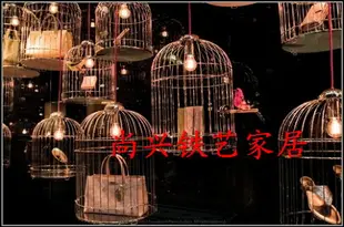 鐵藝鳥籠 服裝店裝飾 鳥籠花籠櫥窗擺件 吊頂鳥籠 包包架