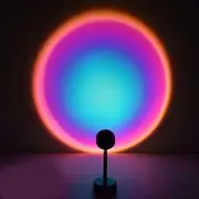 Sunset Projection Led Light, Rainbow Floor Stand Modern Lamp Night Light for Living Room Bedroom Romantic Projector Gift for Wedding Birthday Party -USB Charging