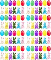 Generic Easter Eggs Filled with Basket Stomers Filling Filler Decorative Favors for The Festival, 48 Set