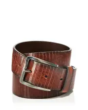 The Men's Store at Bloomingdale's Men's Deboss Stripe Italian Leather Belt - Exclusive